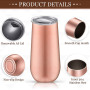 Wholesale  Gold Sublimation Straight Blanks Stainless Steel Wine Tumbler With Lid