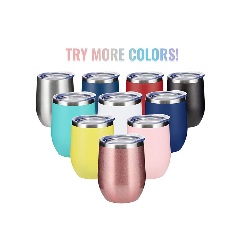 350Ml Unique Stainless Steel Tumbler Mug 12Oz Custom Logo White Sublimation Blank Wine Tumbler Bottle With Lid and Straw