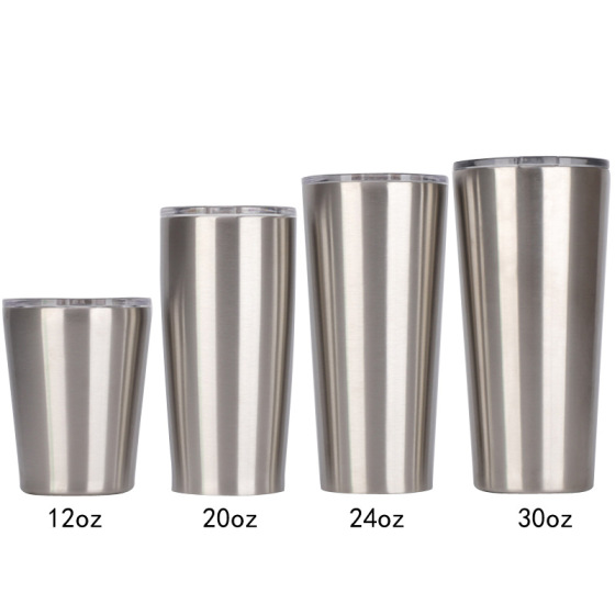 12OZ 20OZ 24OZ 30OZ Double Wall Vacuum Insulated Curve Stainless Steel Tumbler With Lid