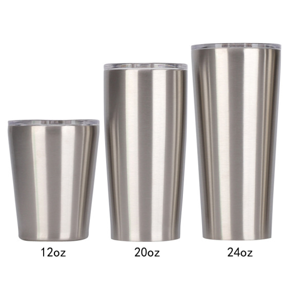 12OZ 20OZ 24OZ 30OZ Double Wall Vacuum Insulated Curve Stainless Steel Tumbler With Lid