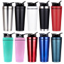 Custom Sport Gym Insulated Double Wall Stainless Steel Fitness Red Protien Shaker Water Bottles