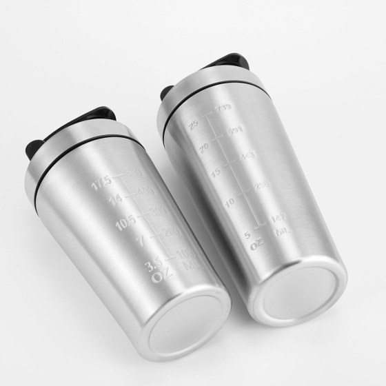 Custom Sport Gym Insulated Double Wall Stainless Steel Fitness Red Protien Shaker Water Bottles