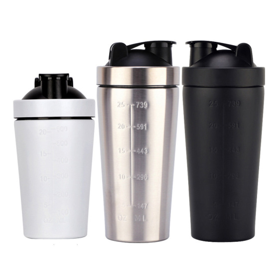 Custom Sport Gym Insulated Double Wall Stainless Steel Fitness Red Protien Shaker Water Bottles