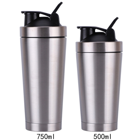 Custom Sport Gym Insulated Double Wall Stainless Steel Fitness Red Protien Shaker Water Bottles