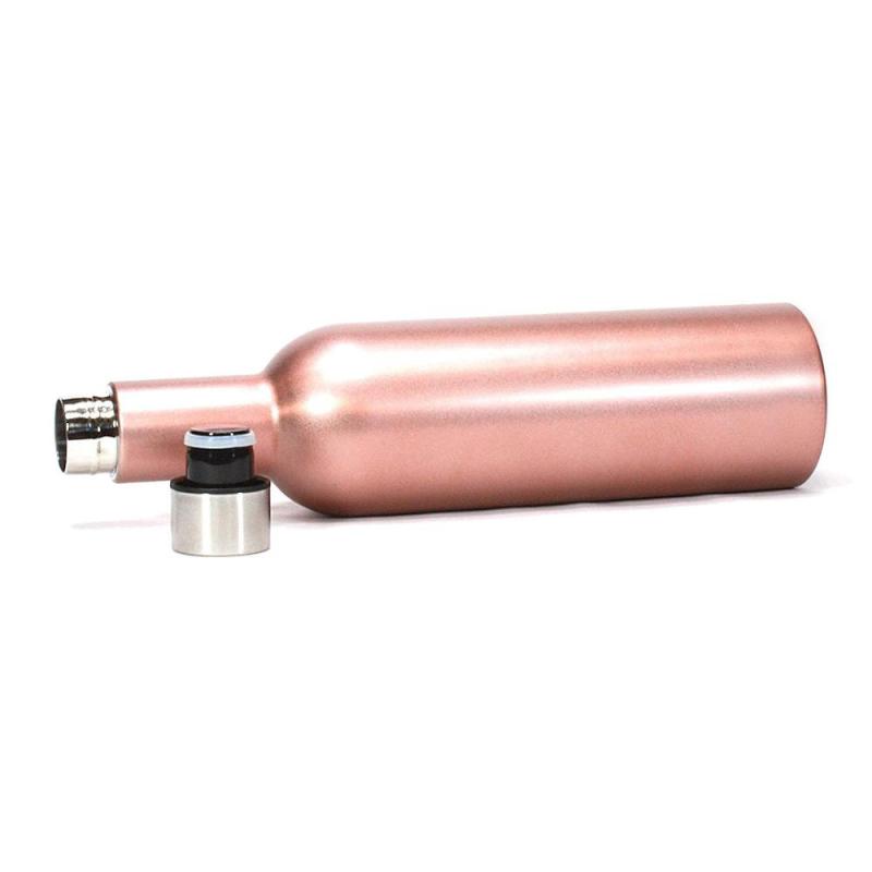 Custom 750Ml Stainless Steel Wine Growler Tumbler Stainless Steel Water Bottle With Straw