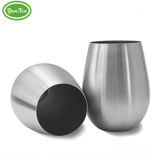 Unbreakable Shatterproof Dishwasher Safe 18 OZ Stainless Steel Stemless Wine Cup,Tumbler