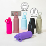 Custom 650Ml 1000Ml Insulated Stainless Steel Gym Sport Water Bottle With Magnetic Cell Phone Holder and Silicone Base