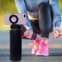 Custom 650Ml 1000Ml Insulated Stainless Steel Gym Sport Water Bottle With Magnetic Cell Phone Holder and Silicone Base