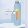 Wholesale Custom Logo 500 ML Rubber Paint Insulated Stainless Steel Sports Water Bottle With Silicone Handle