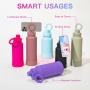 32Oz 1000Ml  Insulated Stainless Steel Magnetic Water Bottle with Cell Phone Holder and Silicone Base