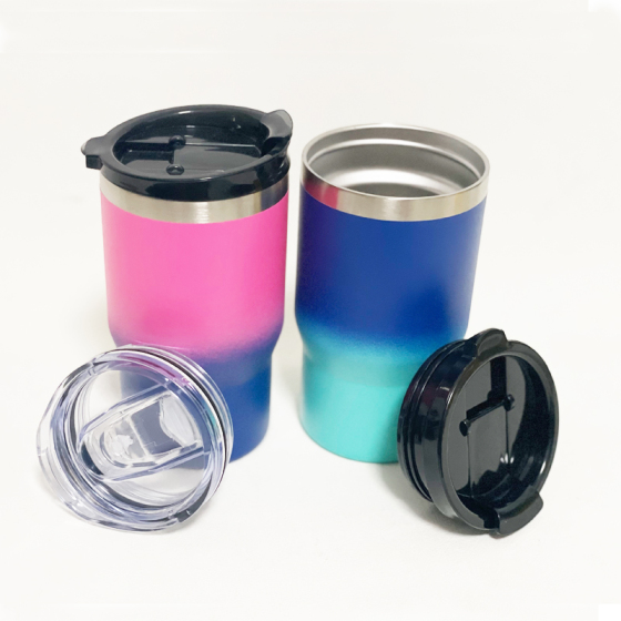 Factory Custom 4 in 1 12oz Skinny Tall Can Cooler Black Double Wall Stainless Steel Cup