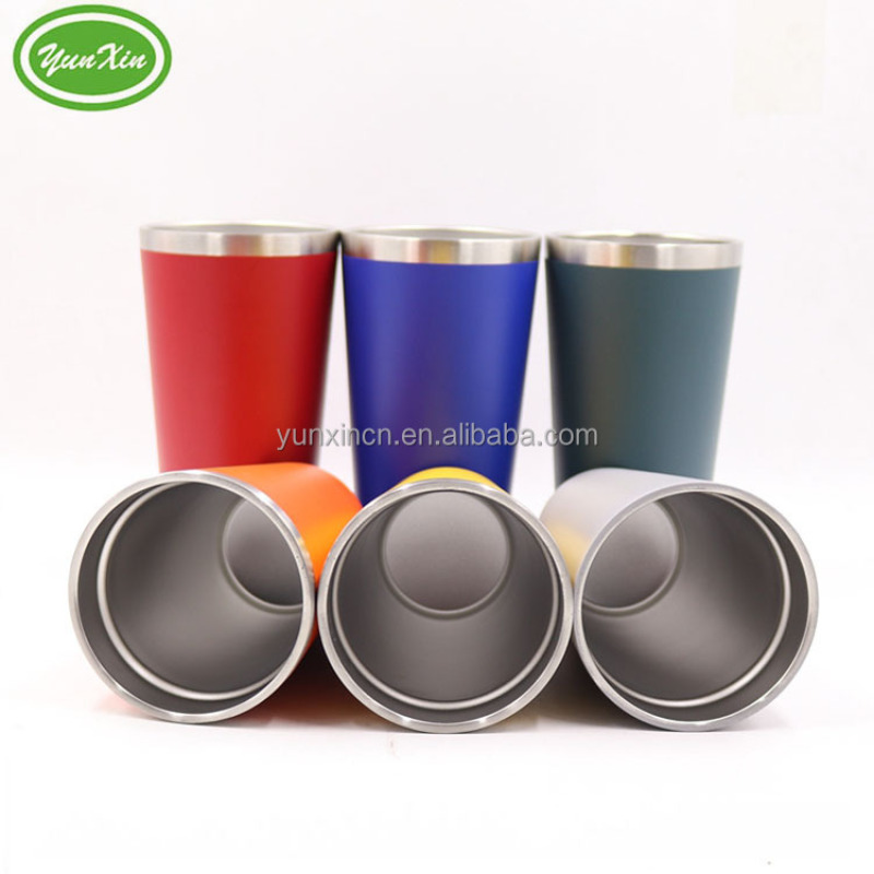 Double Wall 16 oz Pint Vacuum Insulated Stainless Steel Tumbler
