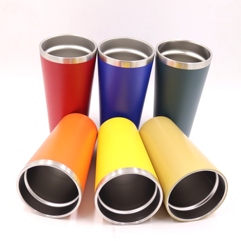Support Customized Size Reusable 16Oz Travel Stainless Steel Coffee Cup