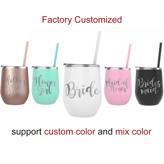 Buyer Supplier Bridesmaid Tumbler Cups Custom Stainless Steel Insulated Wedding Bride Tumbler