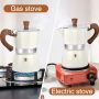 Induction 3Cup 150 Ml 6Cup 300 ML Stovetop Espresso Classic Italian Aluminum Coffee Moka Pot With Soft Touch Handle