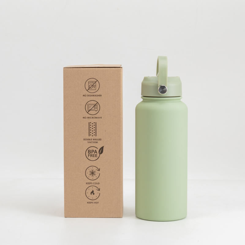 Bpa Free 1000ML Leak Proof Travel Stainless Steel  Sports Cup Water Bottle  With Custom Logo