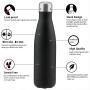 500ml Wholesale  Insulated Steel Matte Paint Cola Bottle Vacuum Double Walled Bottle Flask