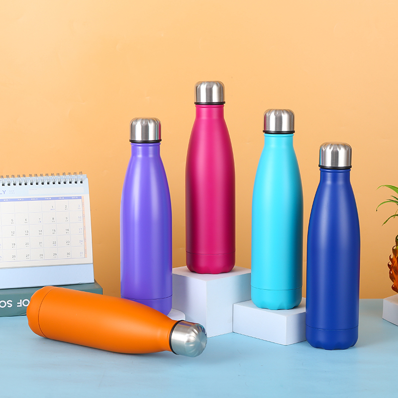 500ml Wholesale  Insulated Steel Matte Paint Cola Bottle Vacuum Double Walled Bottle Flask