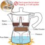 5 Oz 3 Cup Percolator Italian Vacuum Stovetop Espresso Electric Maker Coffee Pot
