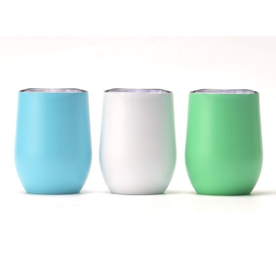 In Bulk Paint Luminous Double Wall Stainless Steel Green White Luminous12Oz Sublimation Glow in the Dark Egg Shaped Wine Tumbler