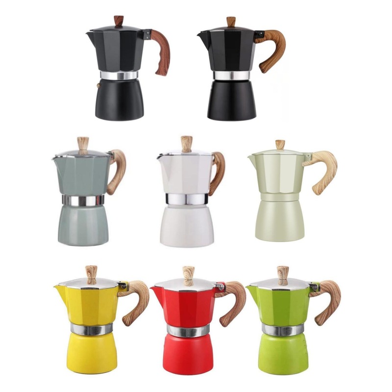 Induction 3Cup 5OZ 6Cup 10OZ  Stovetop Espresso Classic Italian AluminumMoka Express Classic Cafe Maker for Italian