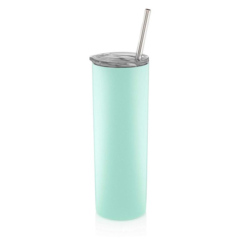 Factory in Stock 20oz Skinny Tumbler Powder Coated Skinny Stainless Steel Tumbler
