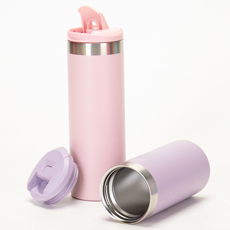 Portable 500ml Double Wall Colorful Leak Proof Vacuum Flask Stainless Steel  Mug for Hot Coffee or Water