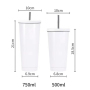 Wholesale Reusable Metal 24Oz Double Wall Insulated Tumbler Cup With Straw Lid and Flip Lid