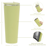 24OZ 30OZ Stainless Double Wall Vacuum Leakproof Classic Rubber Travel Coffee Ring Steel Tumbler Cup With Hand Lid