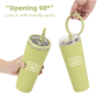 24OZ 30OZ Stainless Double Wall Vacuum Leakproof Classic Rubber Travel Coffee Ring Steel Tumbler Cup With Hand Lid