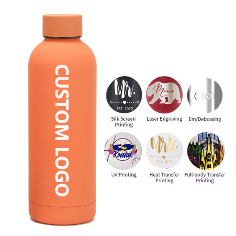Wholesale 500ml BPA Free Reusable Double Wall Vacuum Insulated Powder Coated Metal Stainless Steel Sport Water Bottle