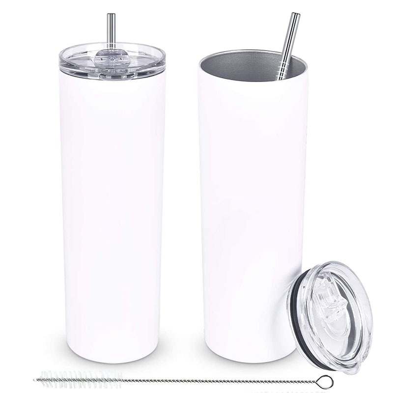 Fast Shipping 10oz Coffee Mug 20oz Skinny Sublimation Blank Stainless Steel Wine Tumbler With Lid