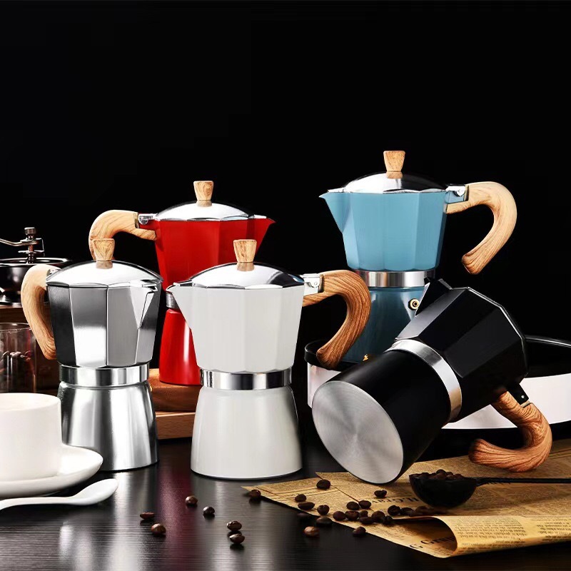 Aluminum Classic Italian Coffee 6 Cup 10Oz 300ml Stovetop Espresso Greca Coffee Maker Pot