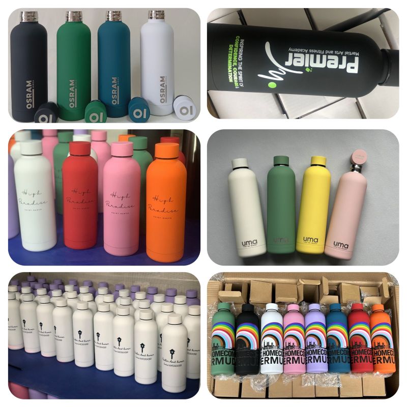Promotional Recycled  Bicycle Sport Cup Warm Leak Proof Workout Empty Ss Stainless Steel Water Bottles for Gym Adults