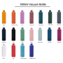 Portable  1000Ml Flask Vacuum Bpa Free Metal Travel Water Bottle