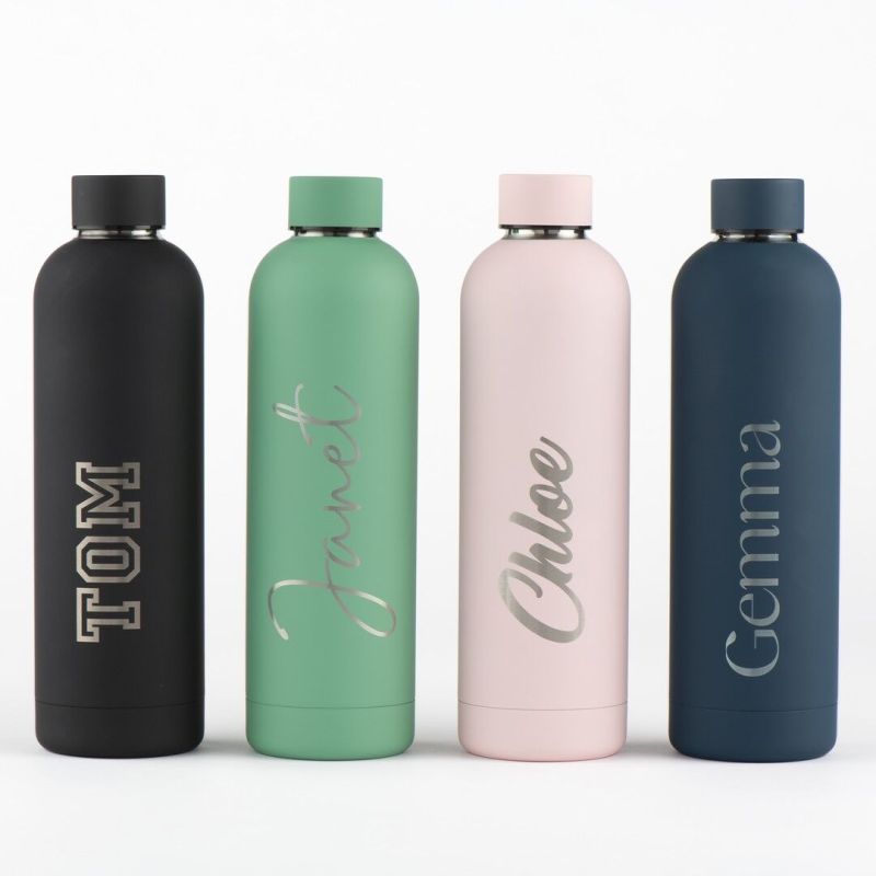 Custom Logo Powder Coated Double Walled Vacuum Insulated Stainless Steel Water Bottle for Kids School