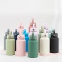 RTS Custom Cute 1000ML Gym Hot Rubber Paint Double Wall Insulated Glass Vacuum Metal Stainless Steel Wide Water Bottle