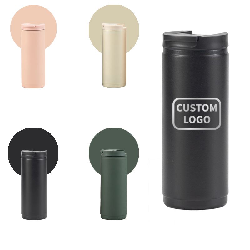 Custom Logo Portable Eco Travel Coffee Mug Leak Free 400ML Double Wall Stainless Steel Vacuum Coffee Travel Mug