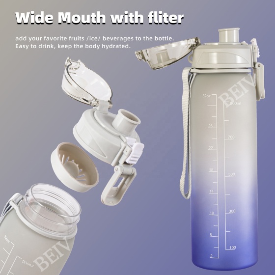 Wholesale Modern Filtered Cold Colapsible Eco Friendly 32OZ Tritan Water Bottle With Handle for Girls School