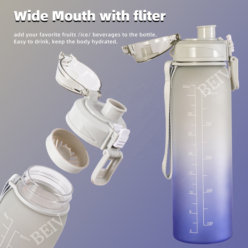 Wholesale Modern Filtered Cold Colapsible Eco Friendly 32OZ Tritan Water Bottle With Handle for Girls School