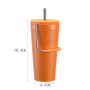 Customize Powder Coating Insulated 20Oz Tumbler Cups With Handle and Straw