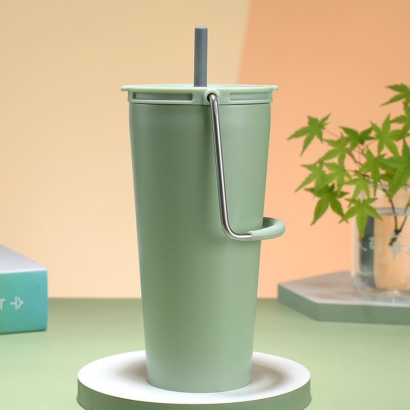 Customize Powder Coating Insulated 20Oz Tumbler Cups With Handle and Straw