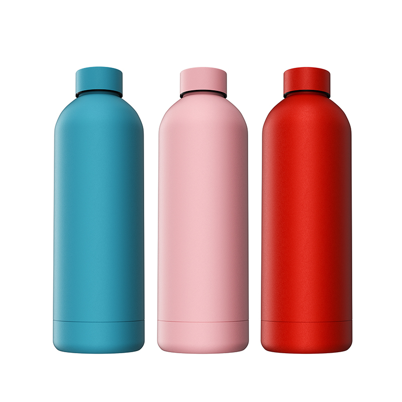 Bulk Cheap Double Wall Vacuum Insulated Powder Coated Outdoor Travel Drinking Stainless Steel Water Bottle