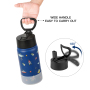 China Wholesale Price 12Oz Insulated Double Wall Stainless Steel Kids Water Bottle for Children With Straw Lid