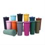 Reusable Eco-Travel Double Walled Vacuum Sealed Insulated Tumbler With Straw and Lid Silicone Stopper