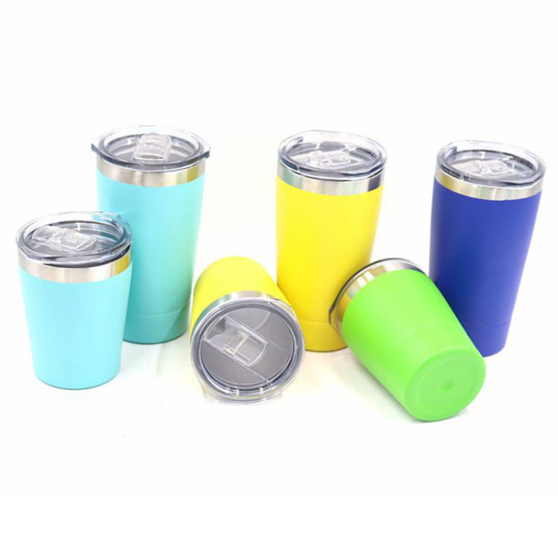 Double Wall Insulated Tumbler 8 OZ 12 OZ 304 Stainless Steel Tumbler With Lid