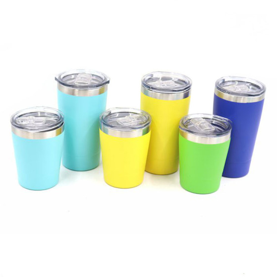 Double Wall Insulated Tumbler 8 OZ 12 OZ 304 Stainless Steel Tumbler With Lid