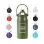 1000ml Custom Logo Wide Mouth Water Flask Stainless Steel Insulated Water Bottle With Handle