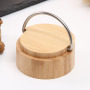 Hot Selling  Double Walled Vacuum Insulated  450ml  Stainless Steel Travel Mug Tumbler Bamboo Water Bottle With Handle