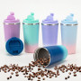 BPA Free 500ml Double Wall Vacuum Travel Coffee Cup Mug Tumbler with Leakproof Lids